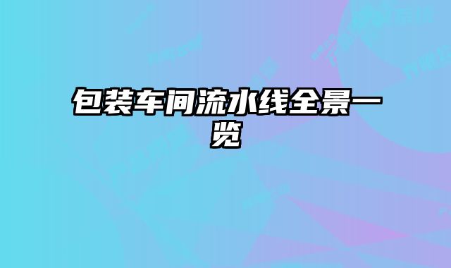 包裝車間流水線全景一覽
